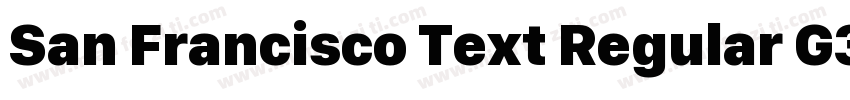 San Francisco Text Regular G3字体转换